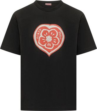 Kenzo Boke Heart T-Shirt - Heren - T-shirts - Zwart - L - Katoen - Tops