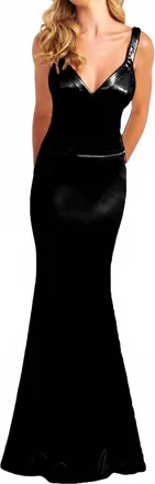 Faviana Womens Prom Dress In Black