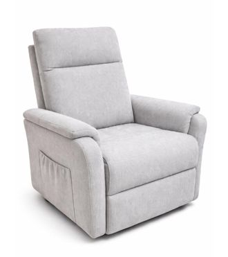 Home Heavenly Home Heavenly - Sill&oacute;n Relax Delta, Reclinable El&eacute;ctrico Con Elevador, Ergon&oacute;mico Y Tapizado En Tela. Color: Gris Claro