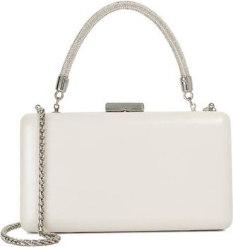 Dune London Brunch Leather Frame Clutch in Ivory at Nordstrom