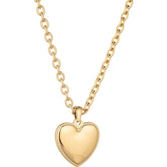 Eye Candy Los Angeles Heart Pendant Necklace in Gold at Nordstrom Rack