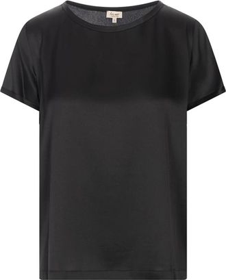 Her Shirt Alba Lucida MM T-shirt - Dames - T-shirts - Zwart - L - Satijn - Tops