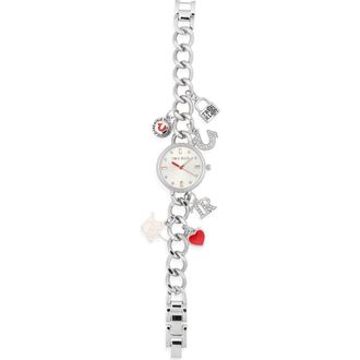 True Religion Analog Quartz Charm Strap Watch, 24.5mm in Silver at Nordstrom Rack