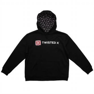Twisted X Boots Mens Logo Print Hoodie In Black