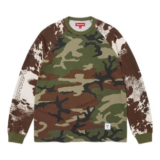 SUPREME FW26 Wildlife Camo Raglan L/S Top Woodland Camo SUP-FW26-062-WMO