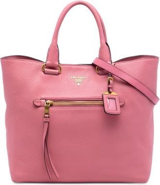 Prada Pre-owned Prada Vitello Daino Open Convertible Tote Ladies 2O4PDKEWZRIG448O