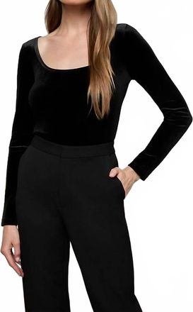 L'agence Jelena Velvet Top In Black