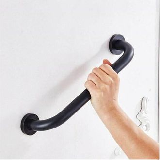 OEM Barra De Apoyo Para Ba&ntilde;era De 43 Cm, Toallero De Pared De Acero Inoxidable, Color Negro