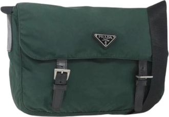 Prada Pre-owned Cross Body Bags, female, Green, Size: ONE SIZE Pre-owned Vintage Cross Body Bag