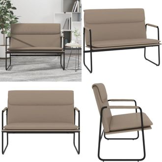 vidaXL Panca Cappuccino 100x64x80 cm in Similpelle - Panca cappuccino - Panca con schienale imbottito