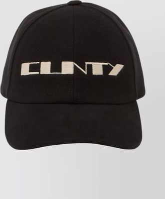 Rick Owens six-panel curved brim baseball cap design