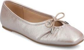 Journee Collection Callee Keyhole Square Toe Flat in Blush/Sparkle at Nordstrom Rack, Size 7.5