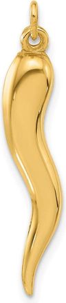 Diamond2Deal 14k Yellow Gold Polished Hollow Italian Horn Pendant