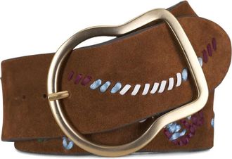Dorothee Schumacher floral-embroidered belt - Brown