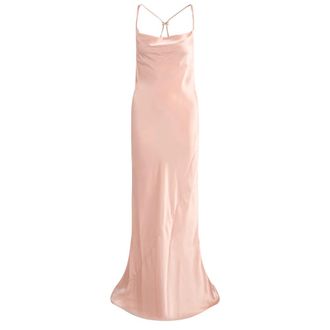 Elisabetta Franchi Gowns, female, Beige, Size: XS Abito Nude