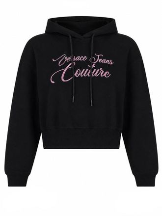 Versace Jeans Couture Cropped Logo Sweatshirt - Black