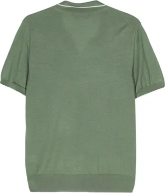 Fedeli Mens Wave Fine-Knit Polo Shirt Ss24 M