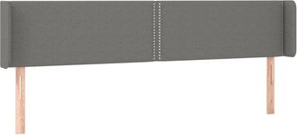 vidaXL Cabecero Con Led De Tela Gris Oscuro 183x16x78/88 Cm Vidaxl