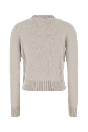 Fendi Womens Cappuccino Cashmere Cardigan Grey Exterior: Maglieria