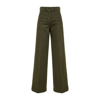 Aspesi Wide Trousers, female, Green, XS, Military Style Trousers