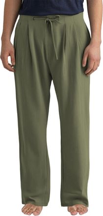 Generic Mens Linen Trousers Cotton Drawstring Pants Elastic Waist Lightweight Wide Leg Pants Loose Fit Casual Jogger Yoga Beach Pant Baggy Breathable Suit Tro