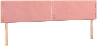 vidaXL Cabecero Con Led De Terciopelo Rosa 160x5x78/88 Cm Vidaxl