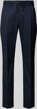 HUGO BOSS Slim Fit Bundfaltenhose aus Baumwoll-Mix Modell GETLIN251F3 in Marine, Gr&ouml;&szlig;e 102