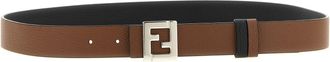 Fendi FF Logo Reversible Belt - Black