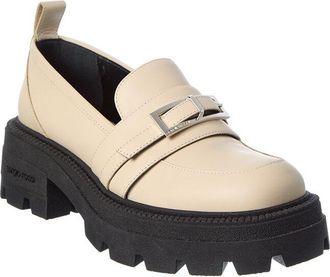 Sergio Rossi Alicia 90 Leather Platform Loafer