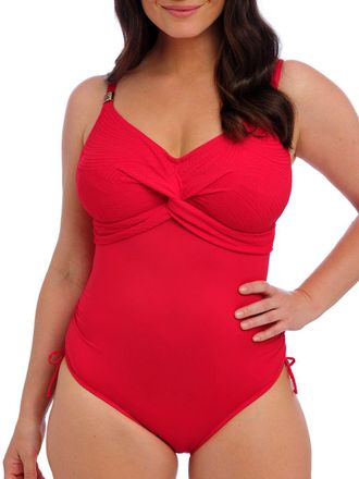 Fantasie Womens Ottawa Swimsuit - Red Polyamide - Size 38GG