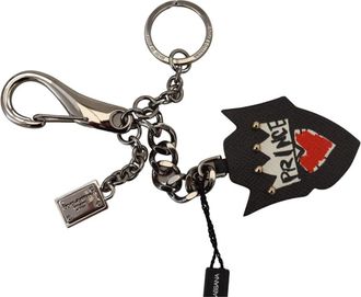 Dolce & Gabbana Sleutelhanger - Heren - Sleutelhangers & Tashangers - Grijs - ONE Size - Leer - Accessoires