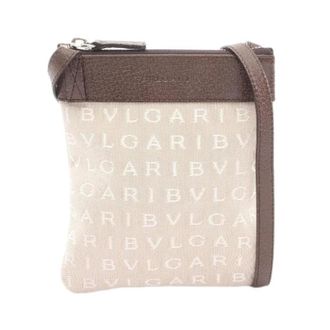 Bulgari Pre-owned Logo Mania Shoulder Bag - Dames - Vintage Schoudertas - Beige - ONE Size - Leer - Vintage