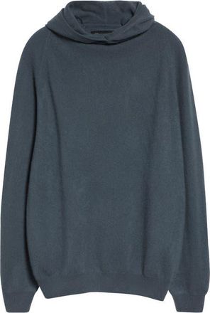 Frenckenberger Hooded Cashmere Sweater in Gargoyle at Nordstrom, Size X-Large