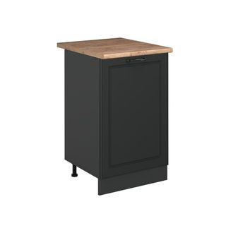 Vicco Mueble Bajo De Cocina R-line, Antracita Casa De Campo/antracita, 50 Cm Encimera Roble Dorado, Vicco