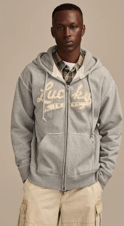 Lucky Brand Mens Lucky Full Zip Hoodie