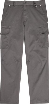 Moncler Stretch-cotton Cargo Trousers - Charcoal - 48 (W32 / M)