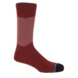 Peper Harow Chevron Mens Socks - Garnet