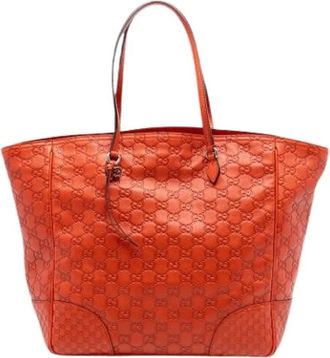 Gucci Pre-owned Tote Bags, female, Orange, Size: ONE SIZE Pre-owned Vintage Tote