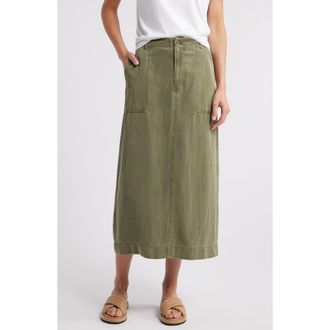 Treasure & Bond Utility Maxi Skirt in Olive Kalamata at Nordstrom Rack, Size 4