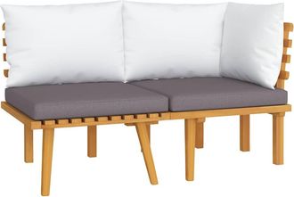 vidaXL Vidaxl - Set Muebles De Jard&iacute;n 2 Pzas Con Cojines Madera Maciza Acacia