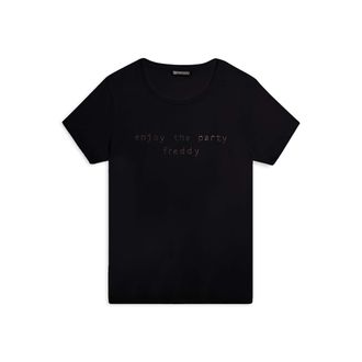 Freddy T-shirt con grafica Enjoy the party in strass