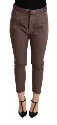 Cycle Mid Waist Cropped Skinny Stretch Womens Trouser