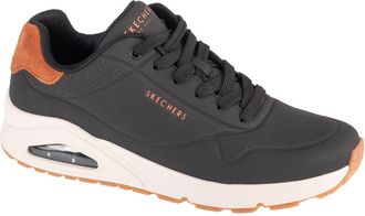 Skechers Mens Uno Suited On Air Trainers, Black Durabuck, 5.5 UK