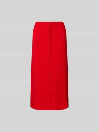 Victoria Beckham Midirock in Strick-Optik in Rot, Gr&ouml;&szlig;e XS