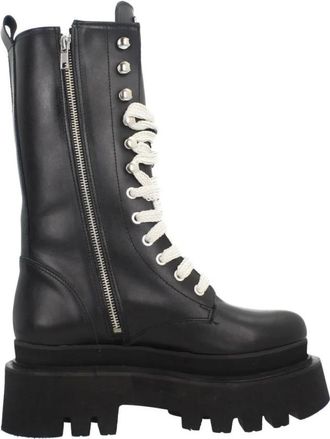 Yellow Koordveterhandschoenen - Dames - Veterlaarzen - Zwart - 40 EU - Schoenen