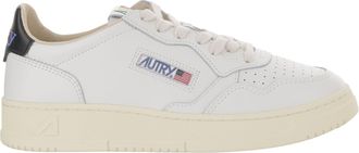 Autry Panel Design Low Leather Sneakers With Logo Accents