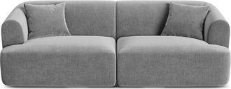 Cosmopolitan Design Sof&aacute; modular 3 plazas de terciopelo gris