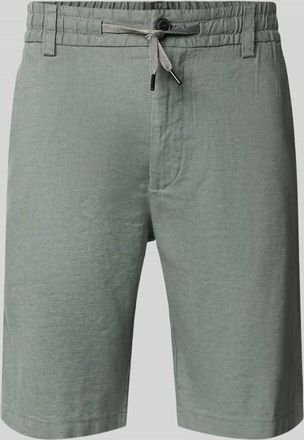 Boss Orange by Hugo Boss BOSS Orange Tapered Chinoshorts aus Leinen-Mix Modell DS_3S in Oliv, Gr&ouml;&szlig;e 40