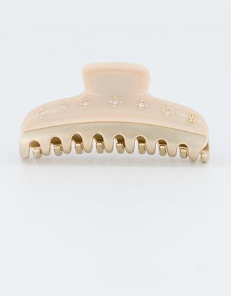 Alexandre de Paris Soleil Levant Large Vendome Crystals Claw Clip in Beige at Nordstrom