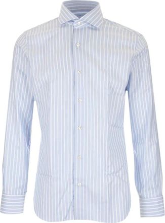 Barba Overhemden, Heren, Blauw, L, Katoen, Culto Tailored Shirt